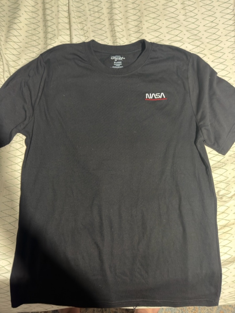 Eighty Eight Black Short Sleeve NASA Logo Tee